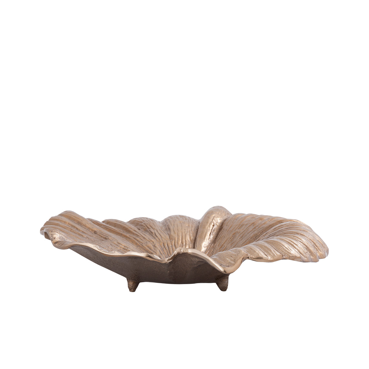 Piatto Losh BrownGold Alu Wavy Leaf Ovale PTMD