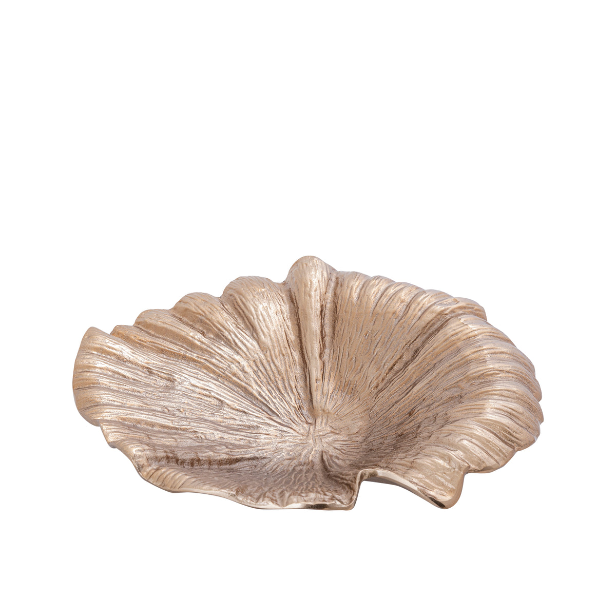 Piatto Losh BrownGold Alu Wavy Leaf Ovale PTMD
