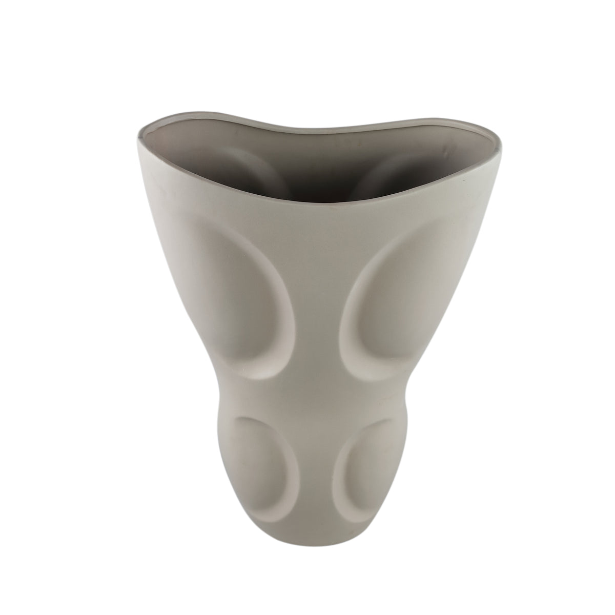 Vaso in ceramica ovale grigio Dayna Large PTMD