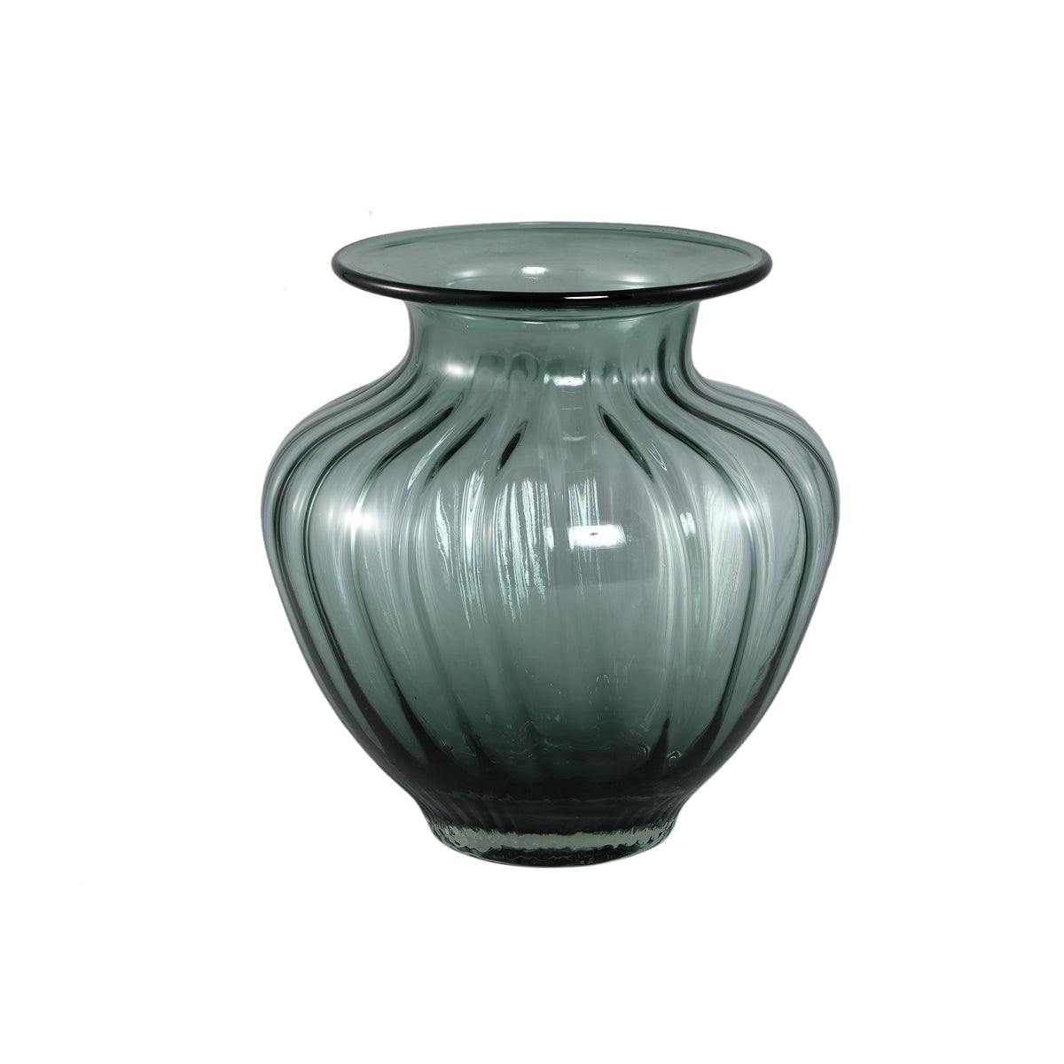 Vaso Marlisha Teal Vetro Grande Rotondo PTMD