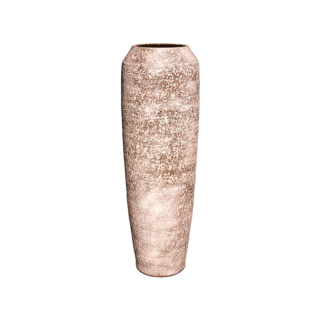 Vaso Vikki Beige Ceramica Alto Rotondo Grande PTMD