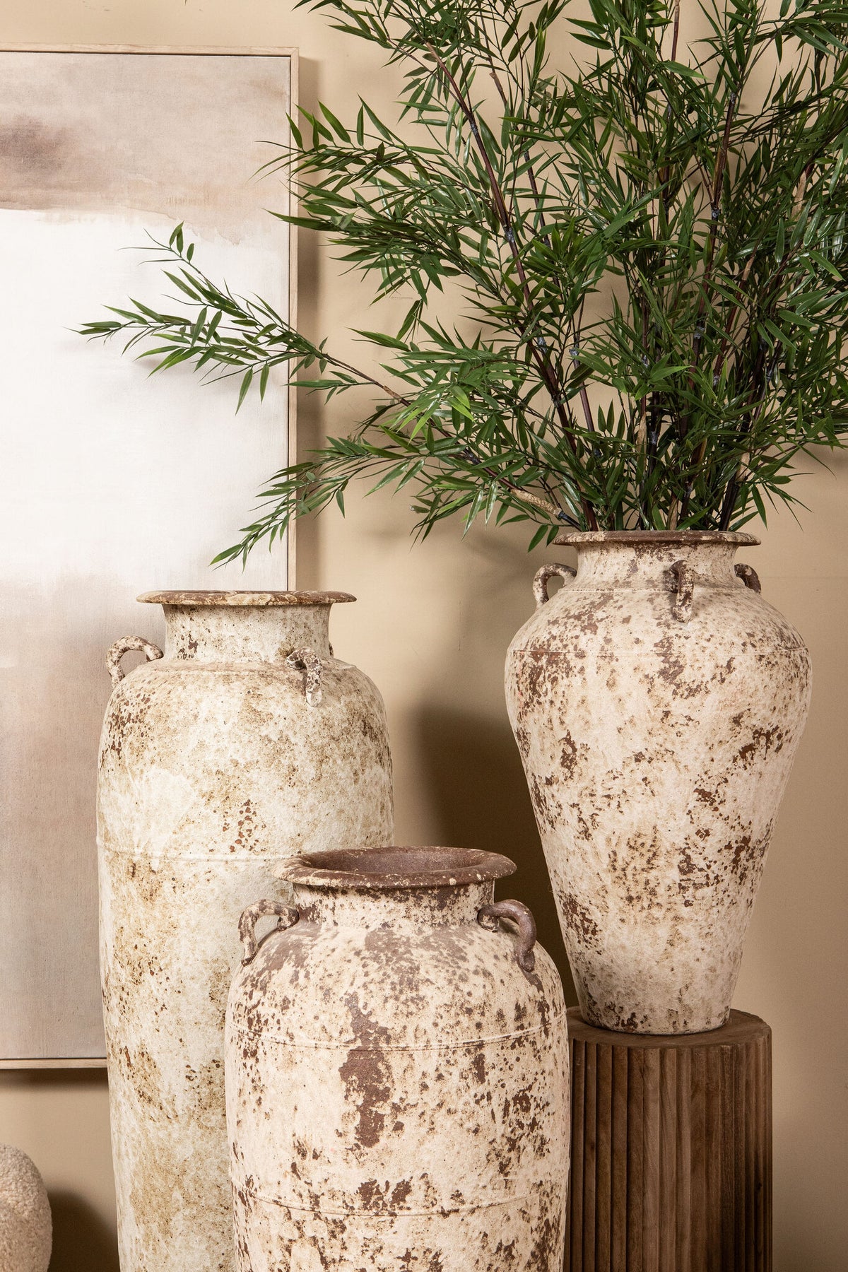 Vasetto Robena Crema Ceramica Antico Vintage Piccolo PTMD