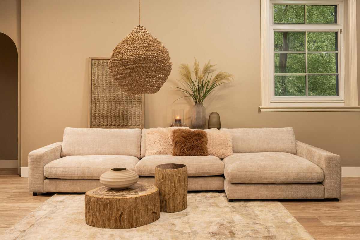 Cuscino rettangolare Rexx in ecopelliccia di pecora beige PTMD