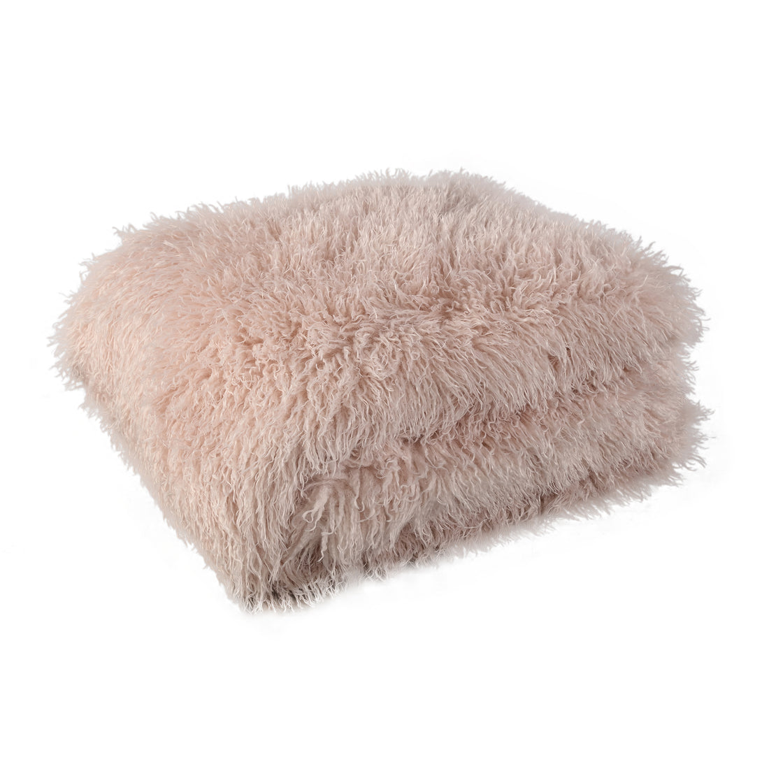 Plaid Rexx Beige in pelliccia sintetica di pecora Grande PTMD