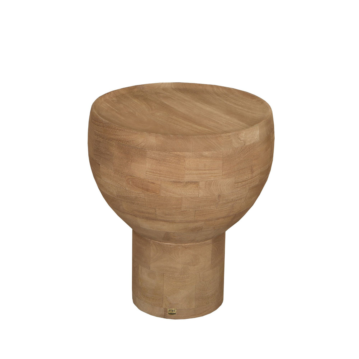 Tavolino rotondo Erno in legno di mango naturale PTMD