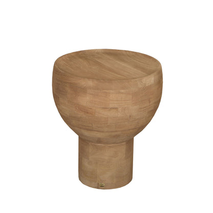 Tavolino rotondo Erno in legno di mango naturale PTMD
