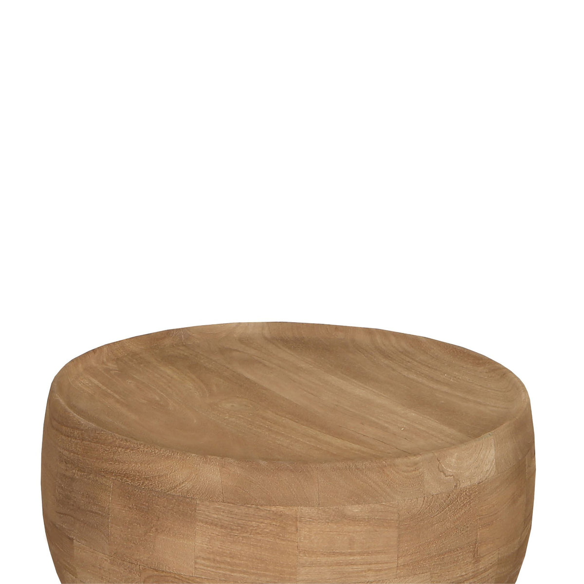 Tavolino rotondo Erno in legno di mango naturale PTMD