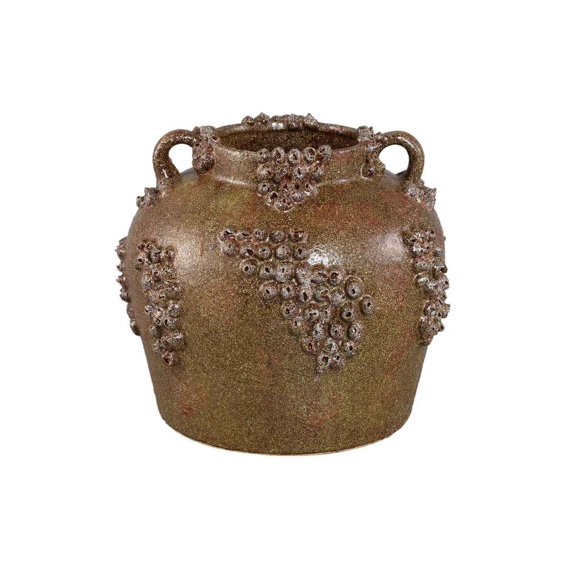 Deisy Vaso in Ceramica Verde con Manici Rough Coral L PTMD