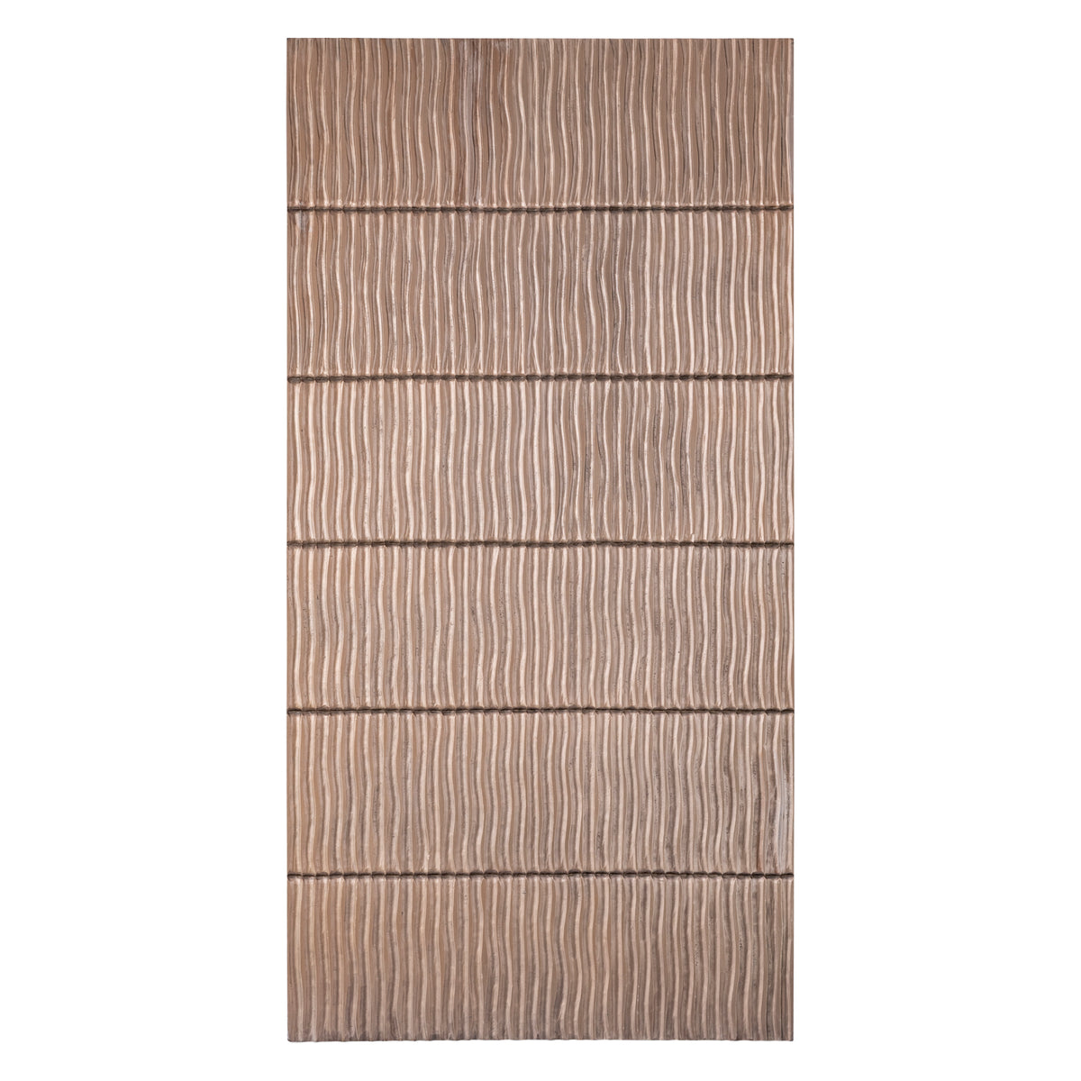 Pannello da parete Seline bronzo in MDF con strisce ondulate sovrapposte L PTMD