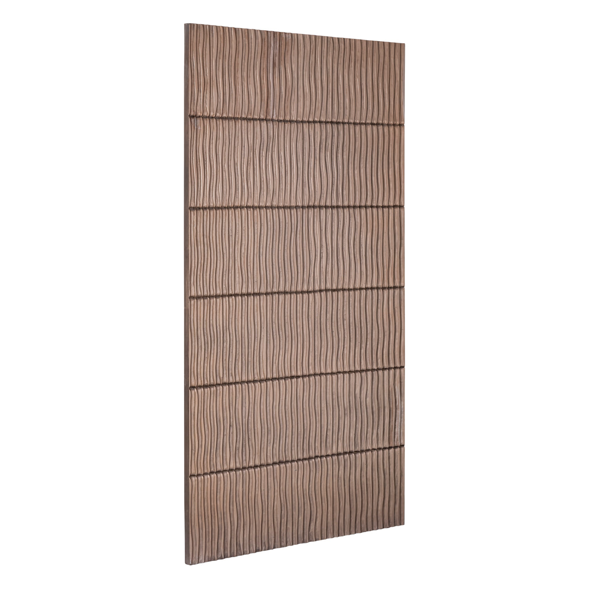 Pannello da parete Seline bronzo in MDF con strisce ondulate sovrapposte L PTMD
