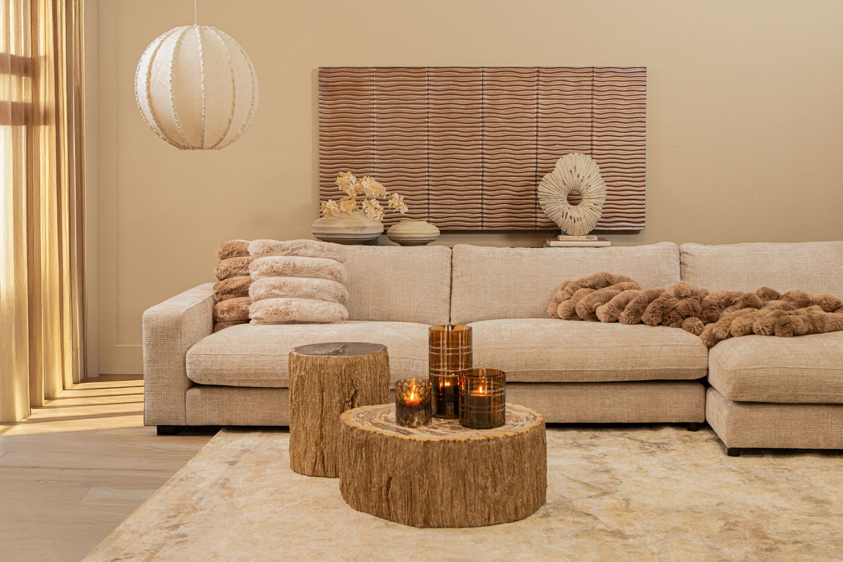 Pannello da parete Seline bronzo in MDF con strisce ondulate sovrapposte L PTMD