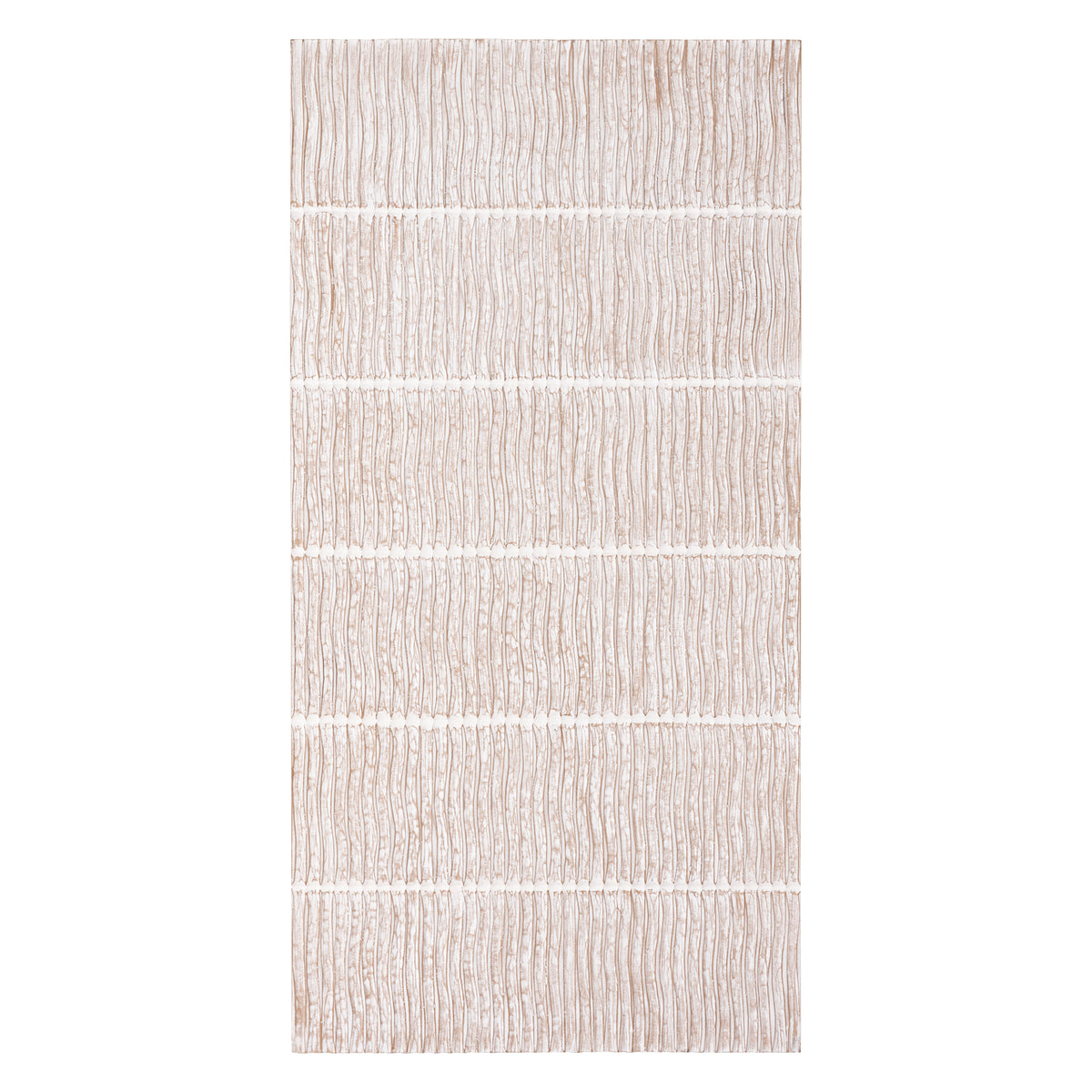 Pannello da parete Seline Bianco MDF Ondulato Grande PTMD
