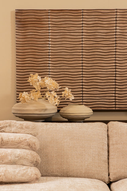 Kody Beige Stone Wash vaso a coste in alluminio fuso S PTMD