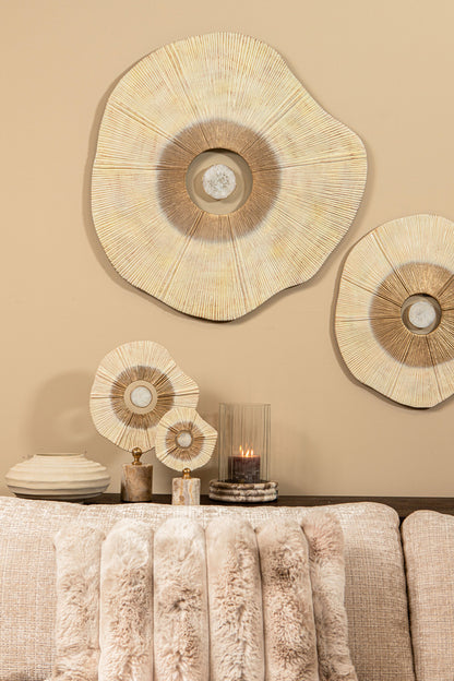 Kody Beige Stone Wash vaso a coste in alluminio fuso S PTMD