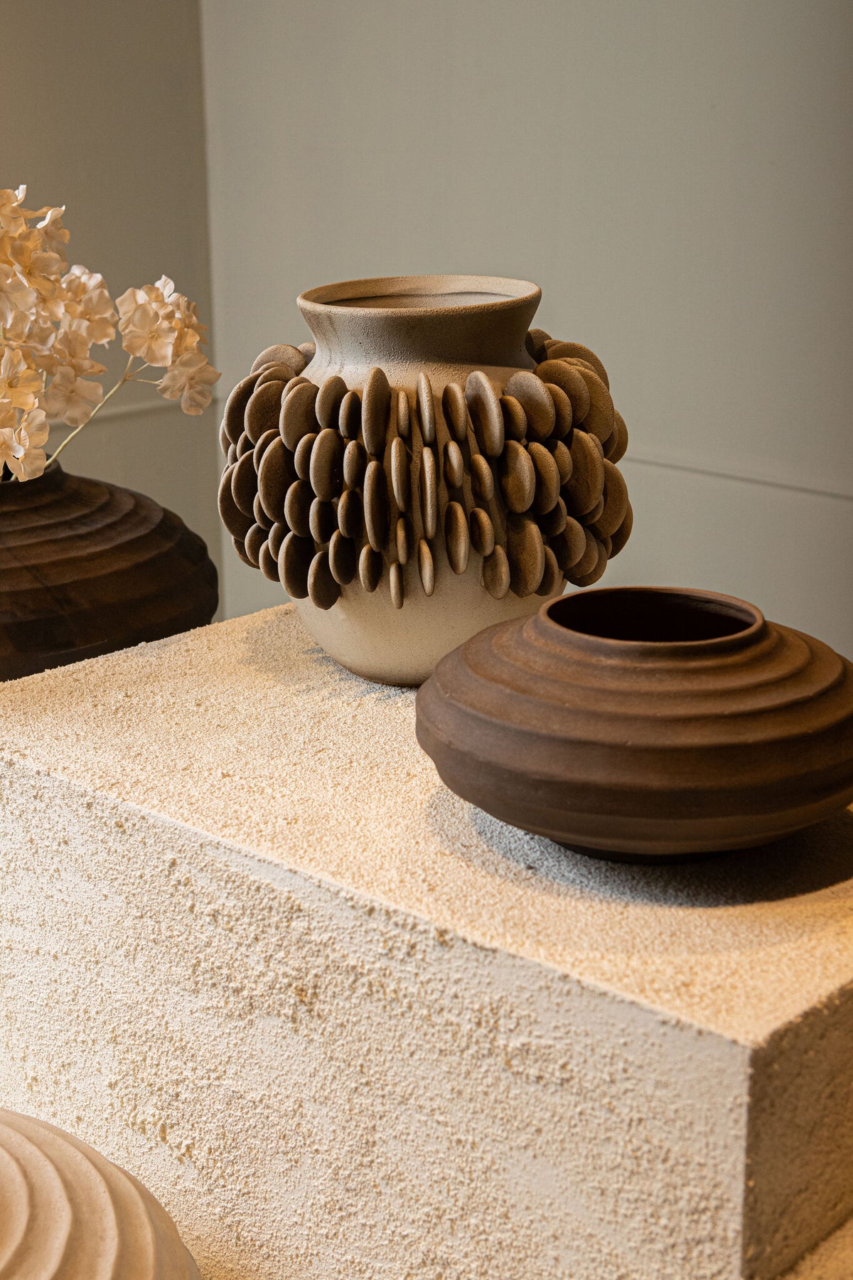 Kody Brown Stone Wash vaso a coste in alluminio fuso S PTMD