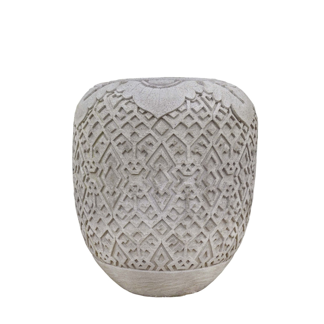 Vaso da fiori Luzmari Grigio Cemento Rotondo Grande PTMD