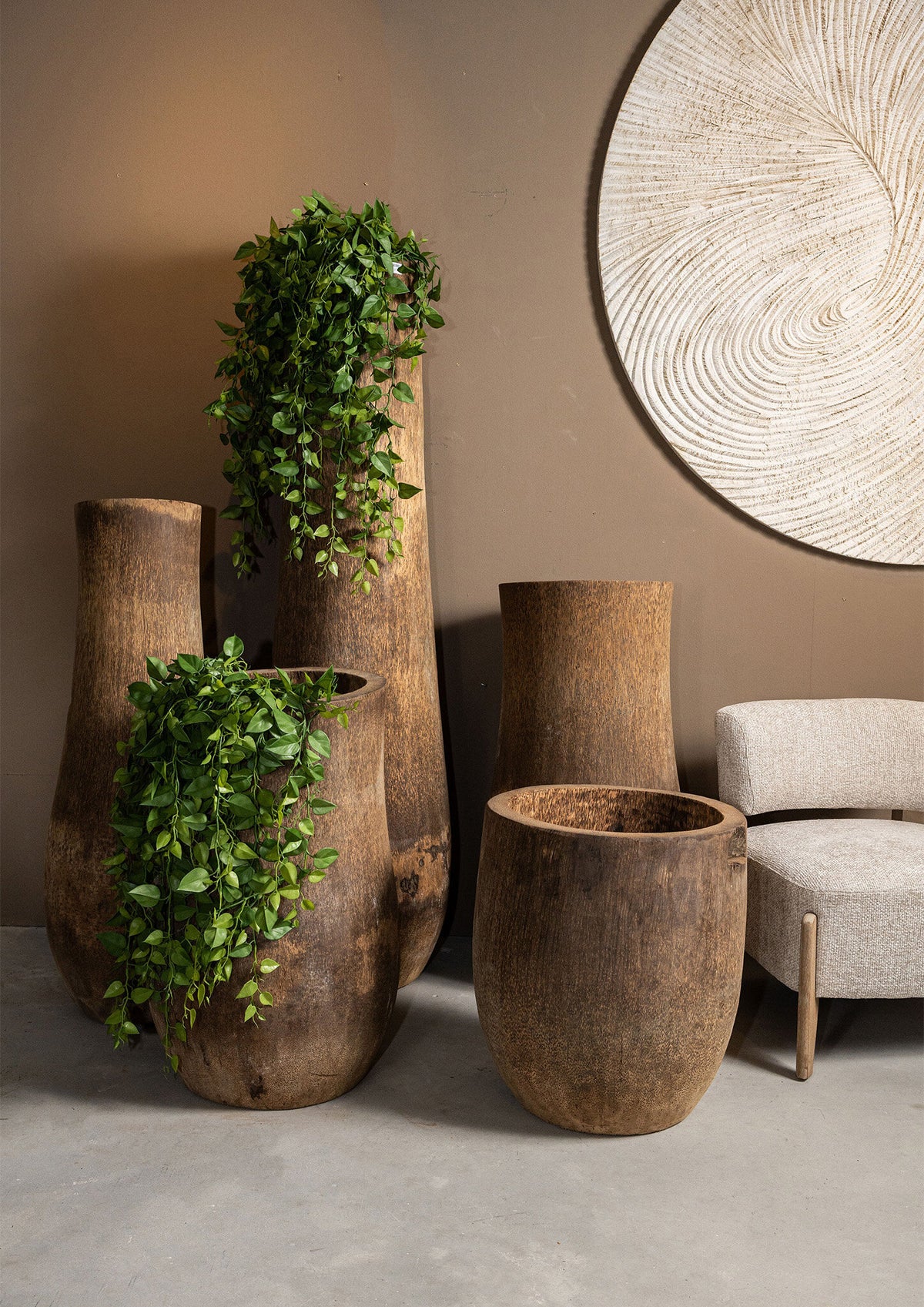 Vaso in legno di palma Jamez lusso piccolo PTMD