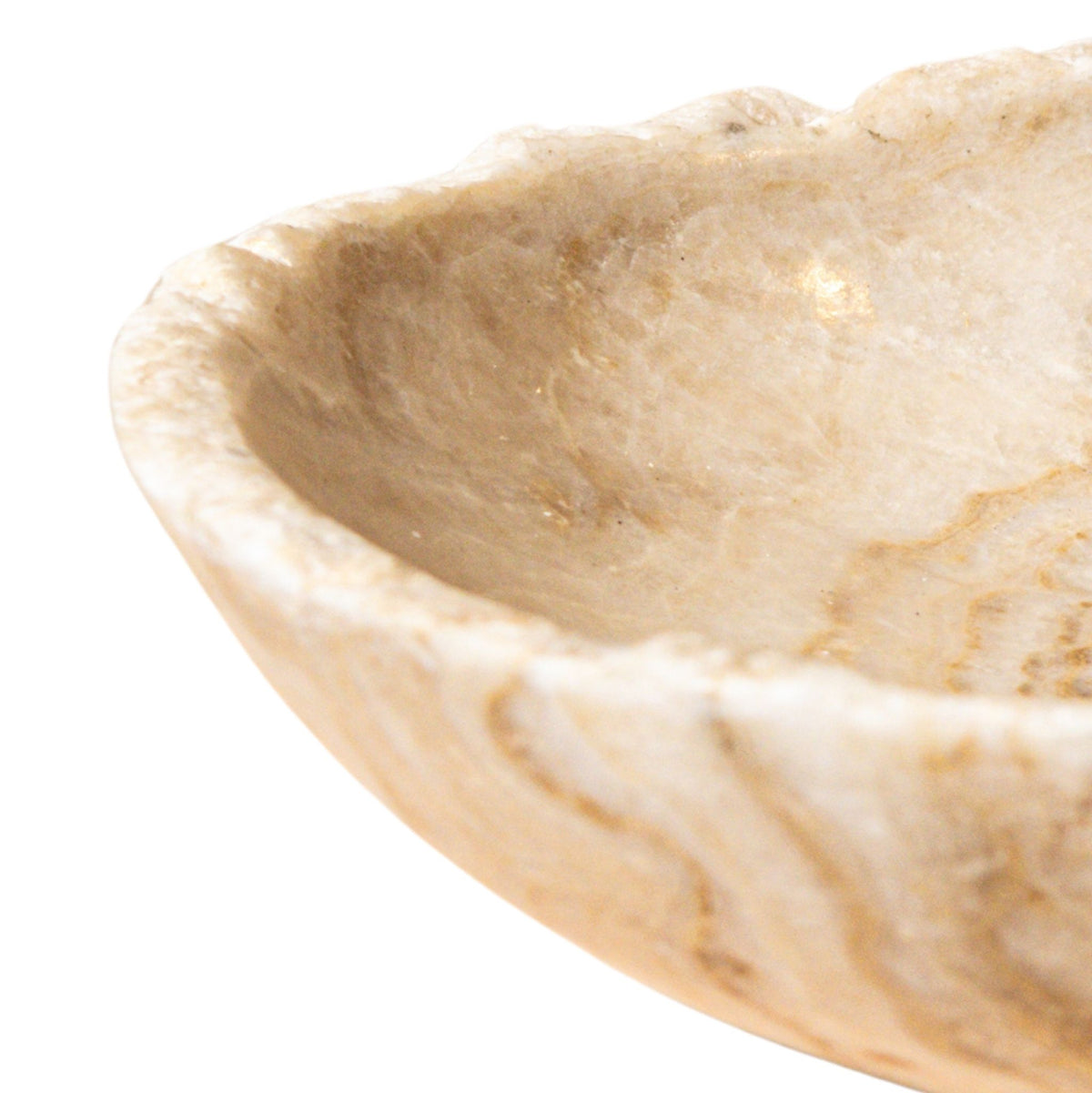 Draya Onyx White Ciotola Grande Rotonda Organica PTMD
