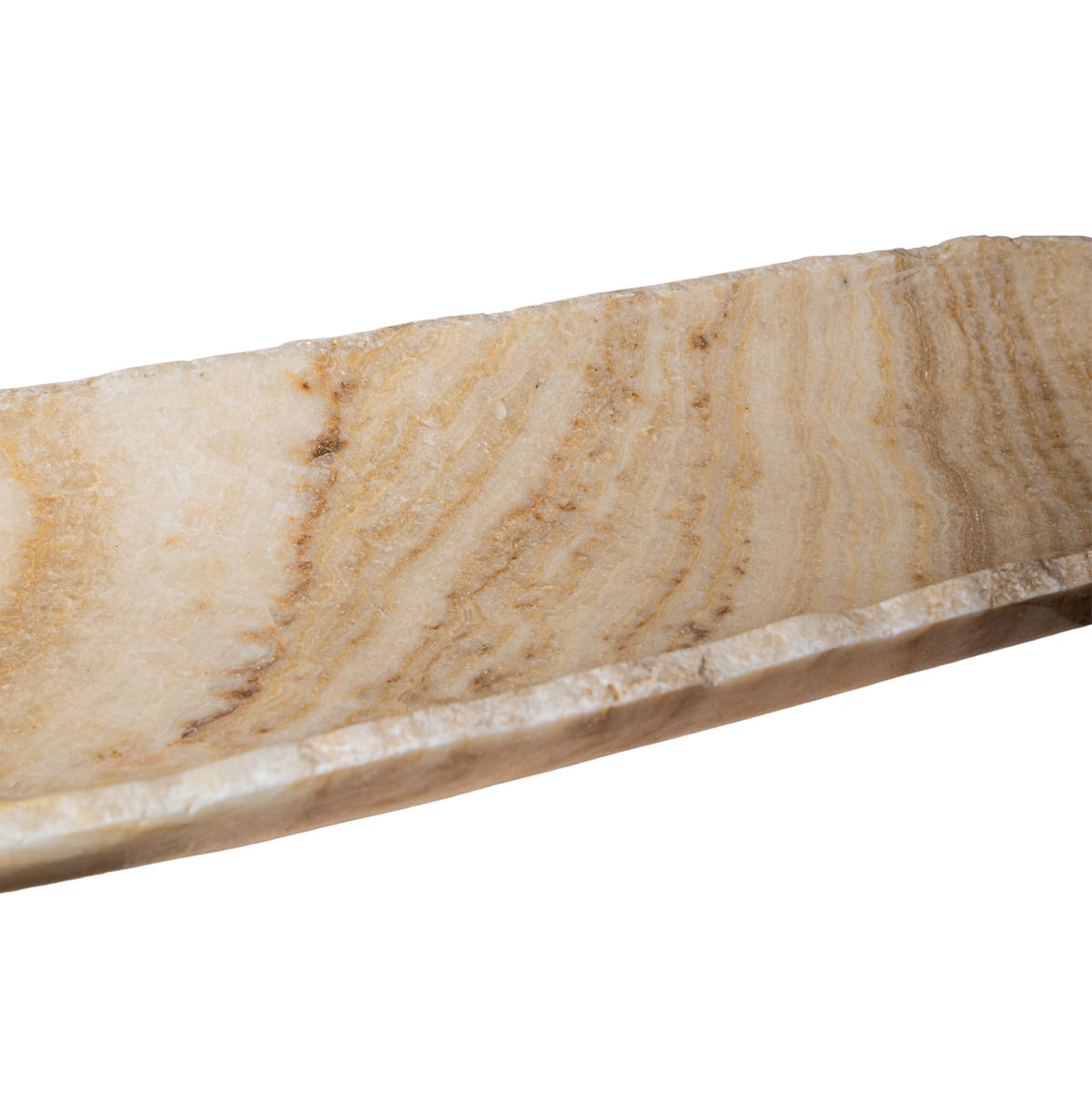 Ciotola piccola ovale Draya Onyx White organica PTMD