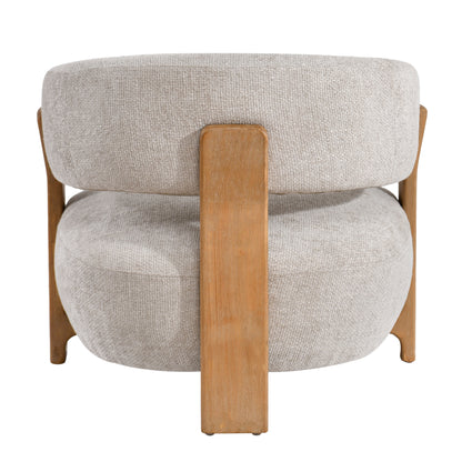 Poltrona Mire Cream Legacy 15 Grigio Tortora Legno di Caucciù PTMD