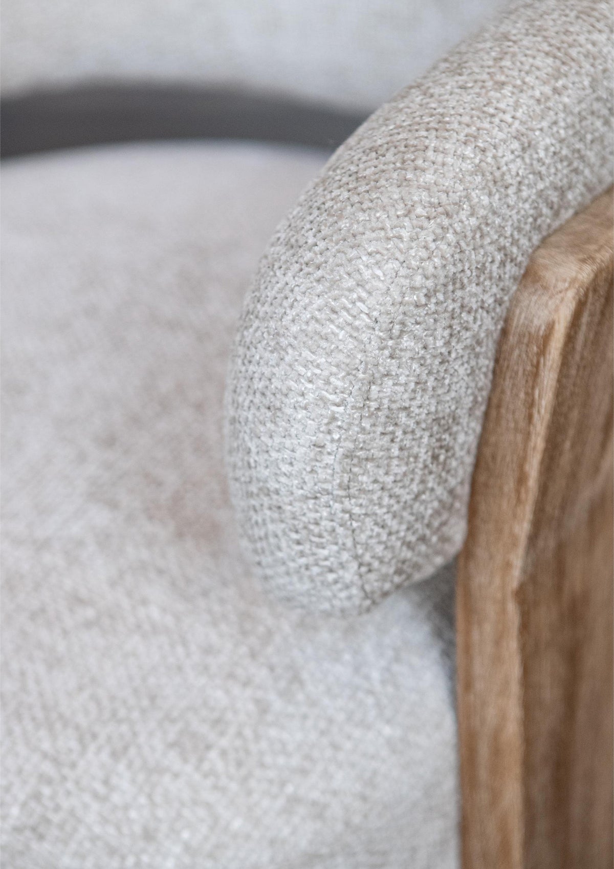 Poltrona Mire Cream Legacy 15 Grigio Tortora Legno di Caucciù PTMD