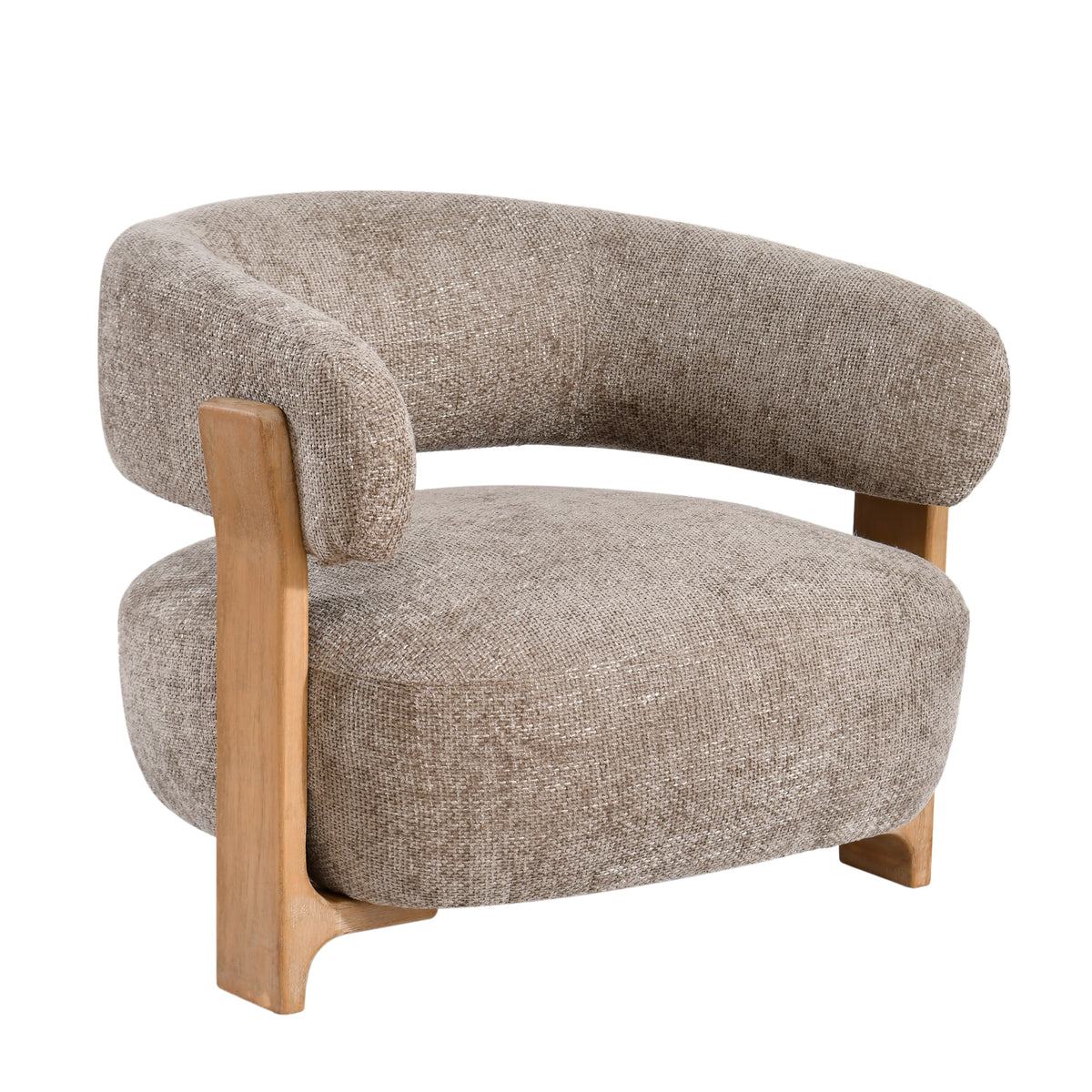Poltrona Mire Taupe Legacy 3 Mink Legno di caucciù PTMD