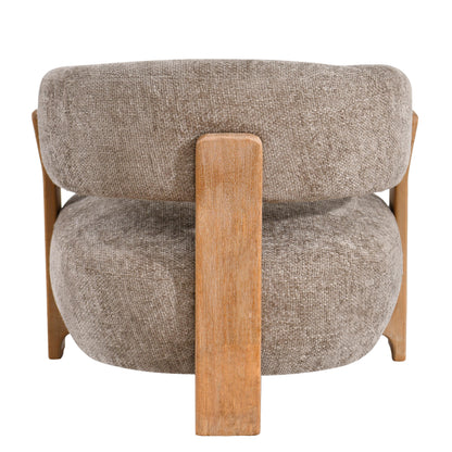 Poltrona Mire Taupe Legacy 3 Mink Legno di caucciù PTMD