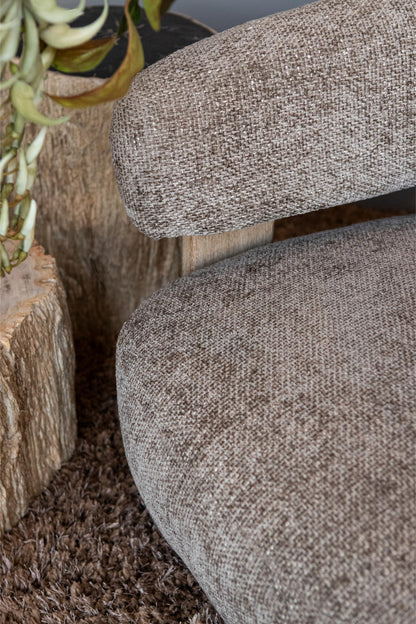 Poltrona Mire Taupe Legacy 3 Mink Legno di caucciù PTMD