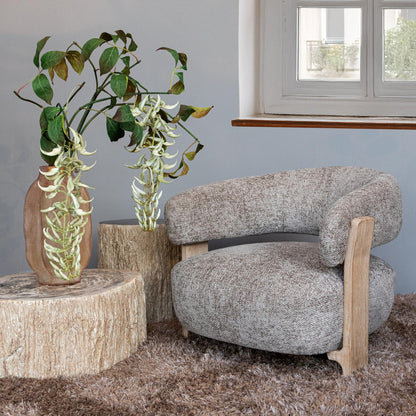 Poltrona Mire Taupe Legacy 3 Mink Legno di caucciù PTMD