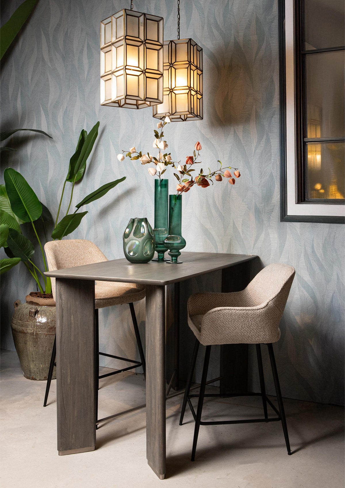 Set di 2 sgabelli da bar Fal Low Opulence color taupe PTMD