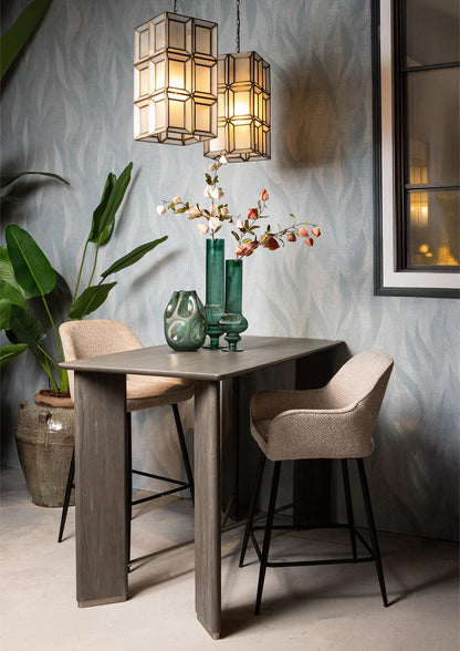 Set di 2 sgabelli da bar Fal Low Opulence color taupe PTMD