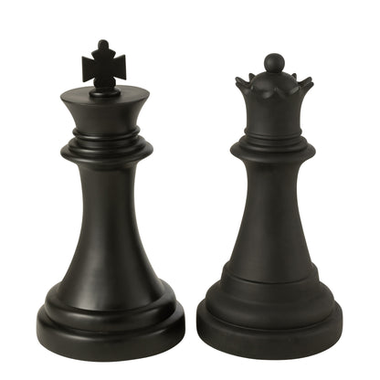 Pezzo da Scacchi Grande Re Nero J-Line