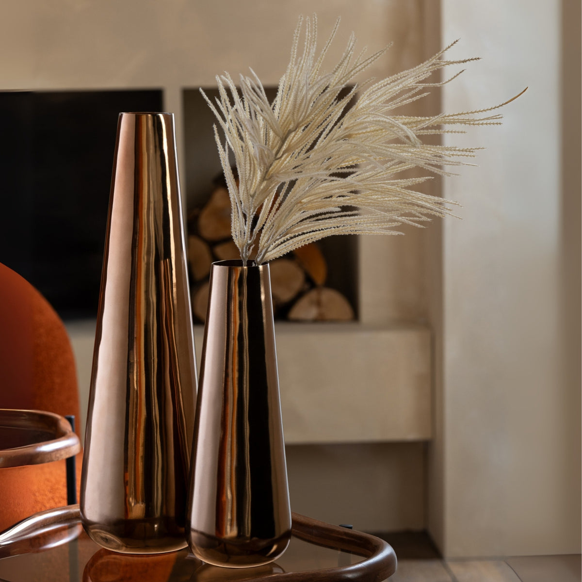 Set elegante di 2 vasi rosé oro J-Line