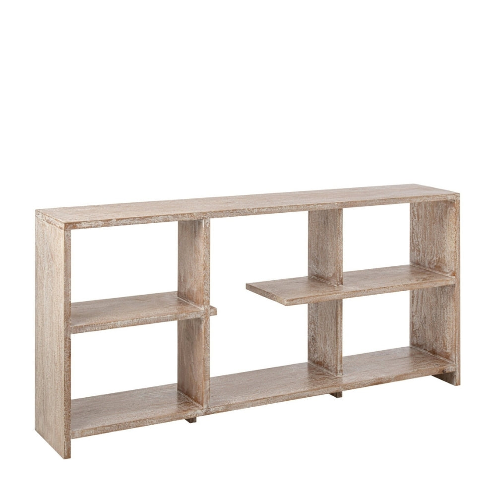Libreria in legno di mango bianco sporco J-Line