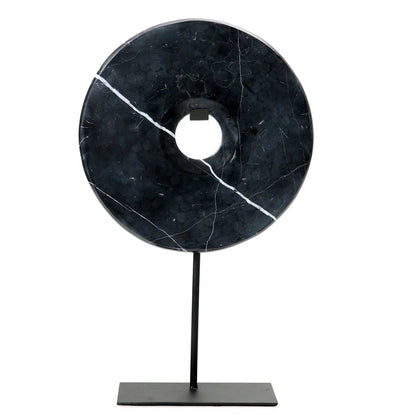 Il Disco di Marmo su Supporto Nero Large Bazar Bizar