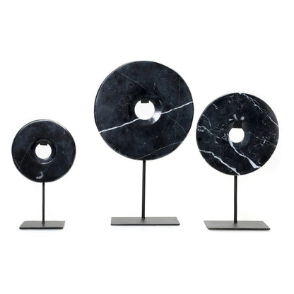 Il Disco di Marmo su Supporto Nero Large Bazar Bizar