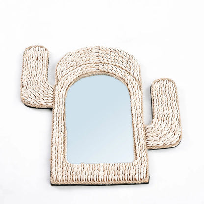 Lo specchio Cactus Shell - Bianco 40x38cm Bazar Bizar