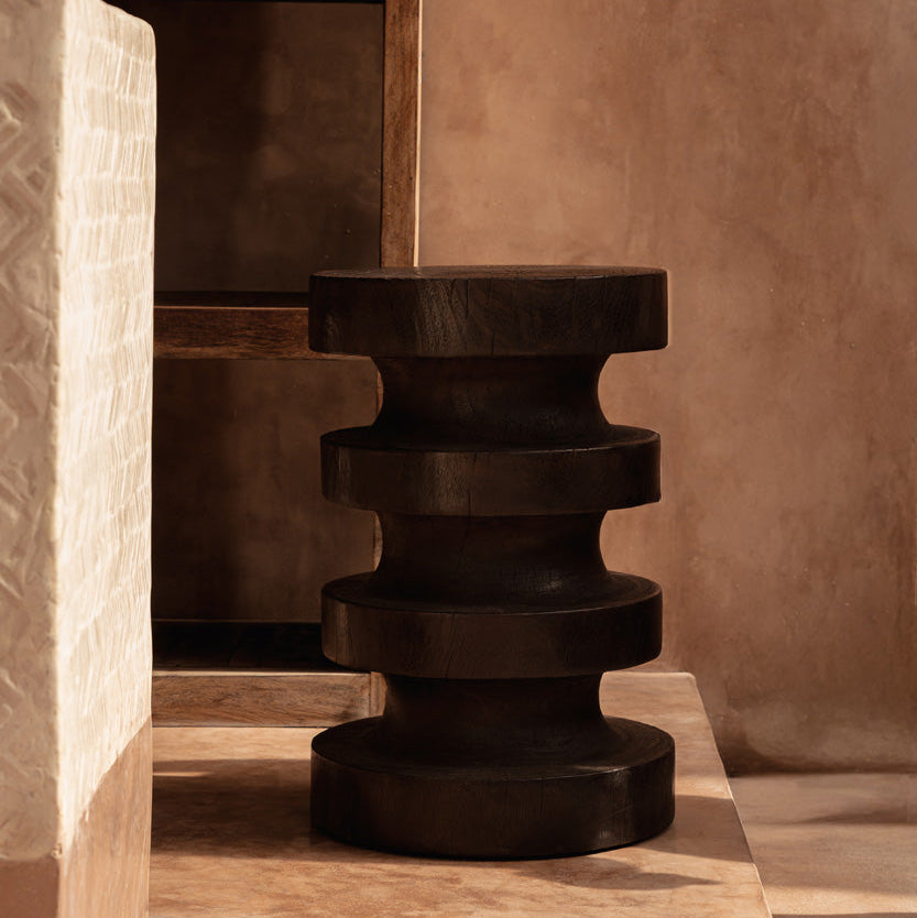 Tavolino Mocha Rings in noce scuro Bazar Bizar