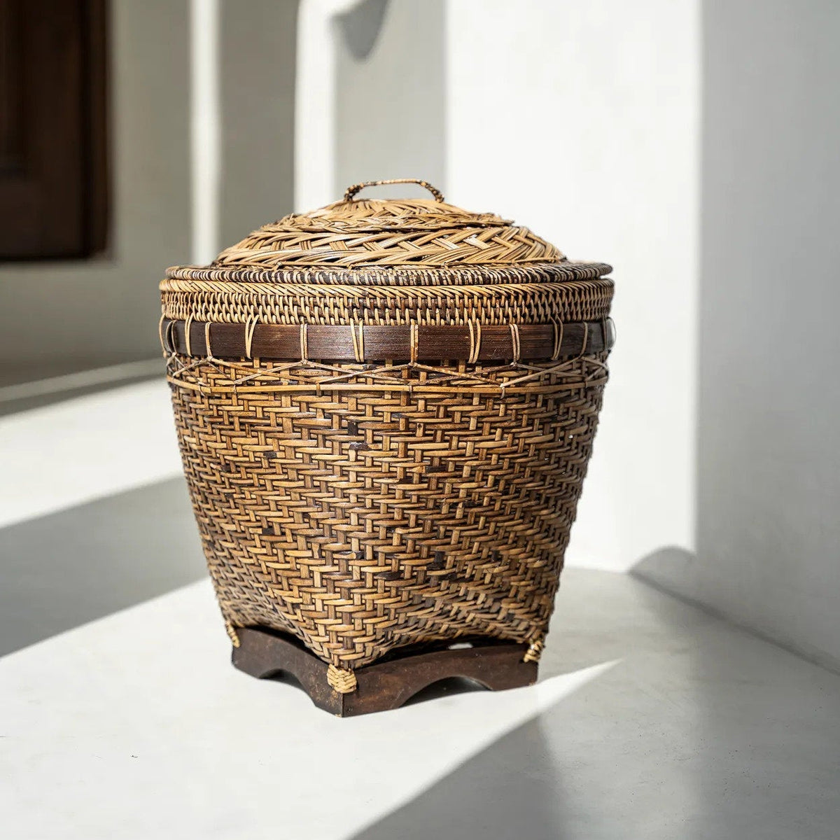 Cesto portaoggetti Colonial Storage marrone medio Bazar Bizar
