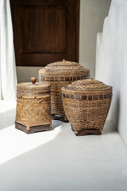 Cesto portaoggetti Colonial Storage marrone medio Bazar Bizar