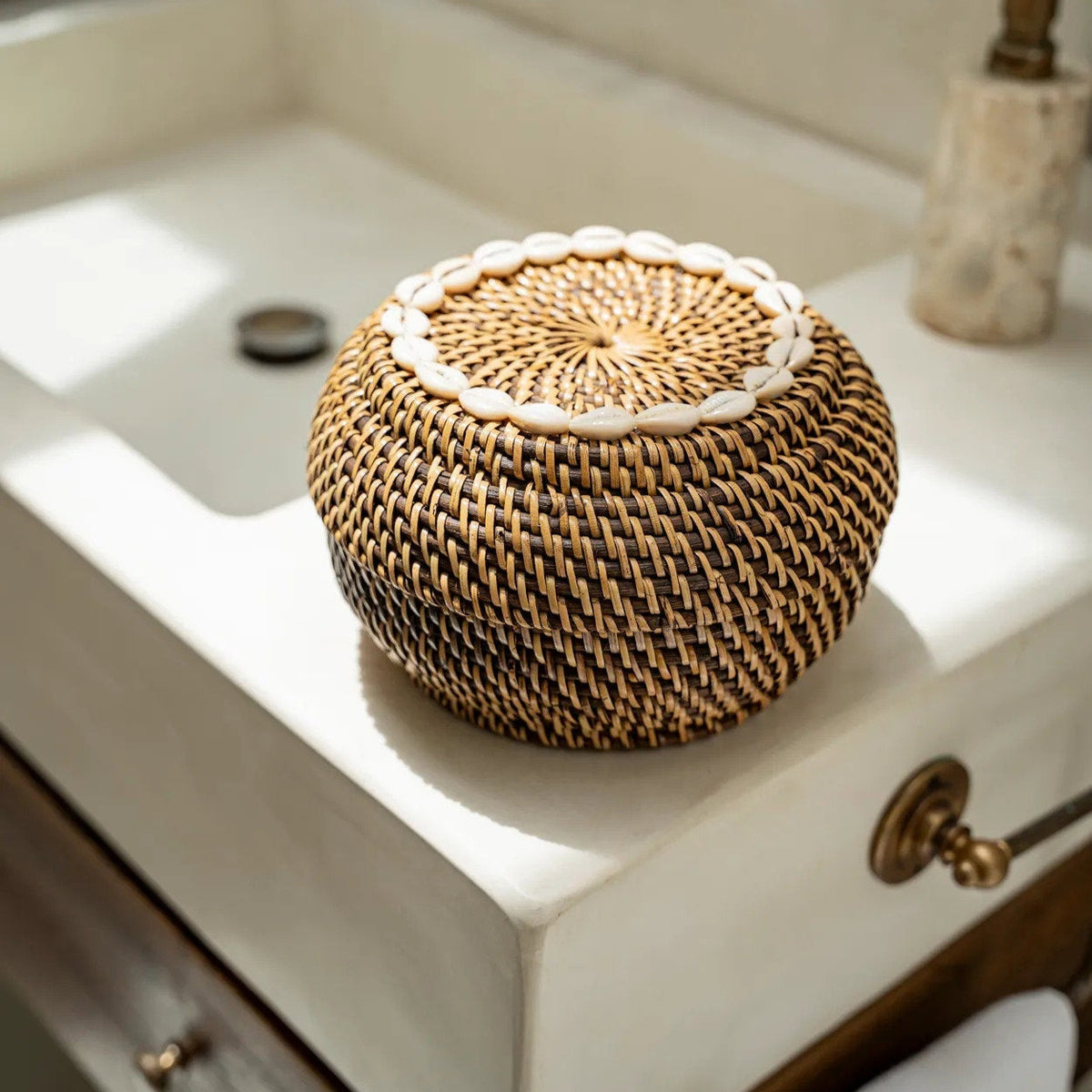 Il Cestino Peek-a-Boo Colonial Naturale Marrone Piccolo Bazar Bizar
