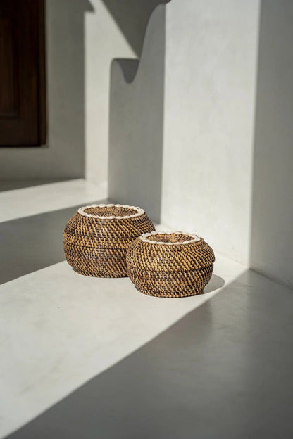 Il Cestino Peek-a-Boo Colonial Naturale Marrone Piccolo Bazar Bizar