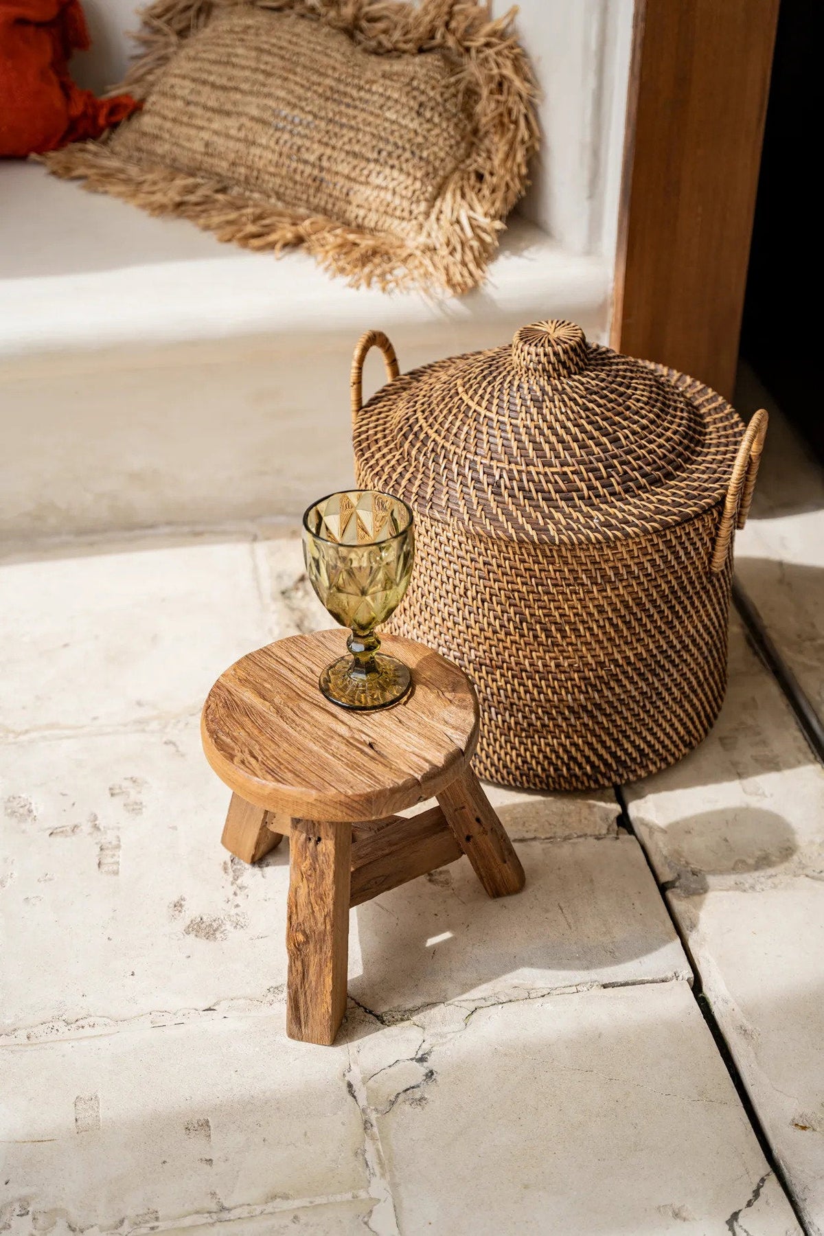 Cestino portautensili Colonial Marrone Naturale Bazar Bizar