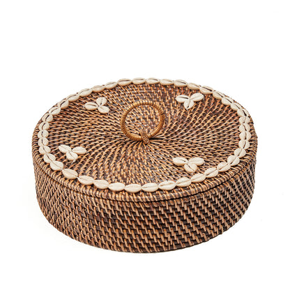 Cestino a Scomparti in Rattan Marrone Naturale Bazar Bizar