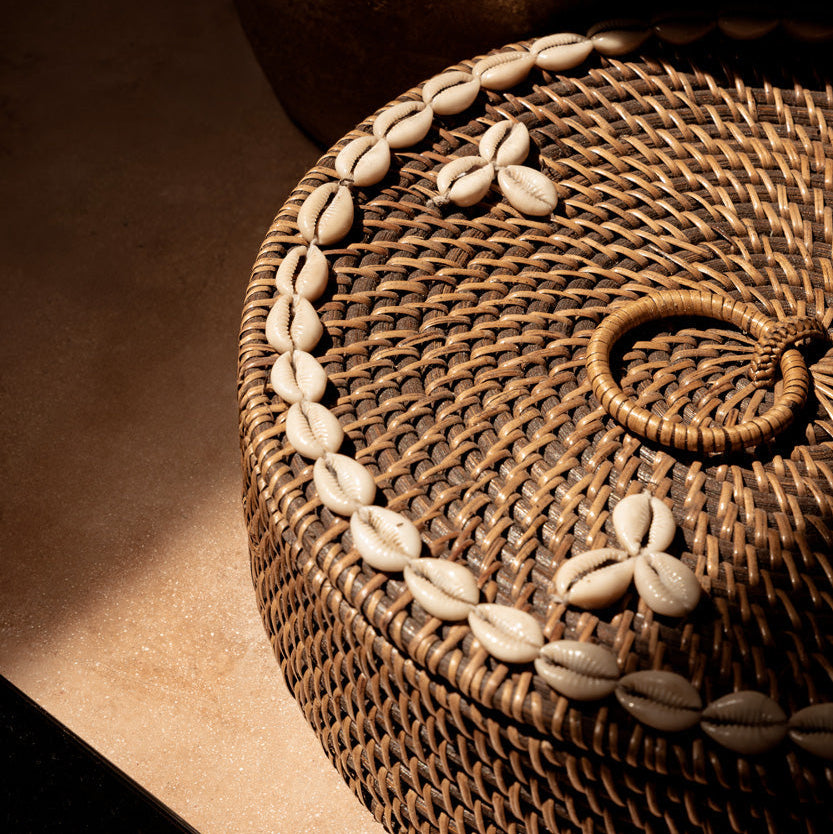 Cestino a Scomparti in Rattan Marrone Naturale Bazar Bizar