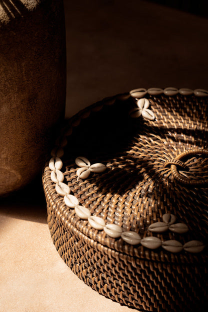 Cestino a Scomparti in Rattan Marrone Naturale Bazar Bizar