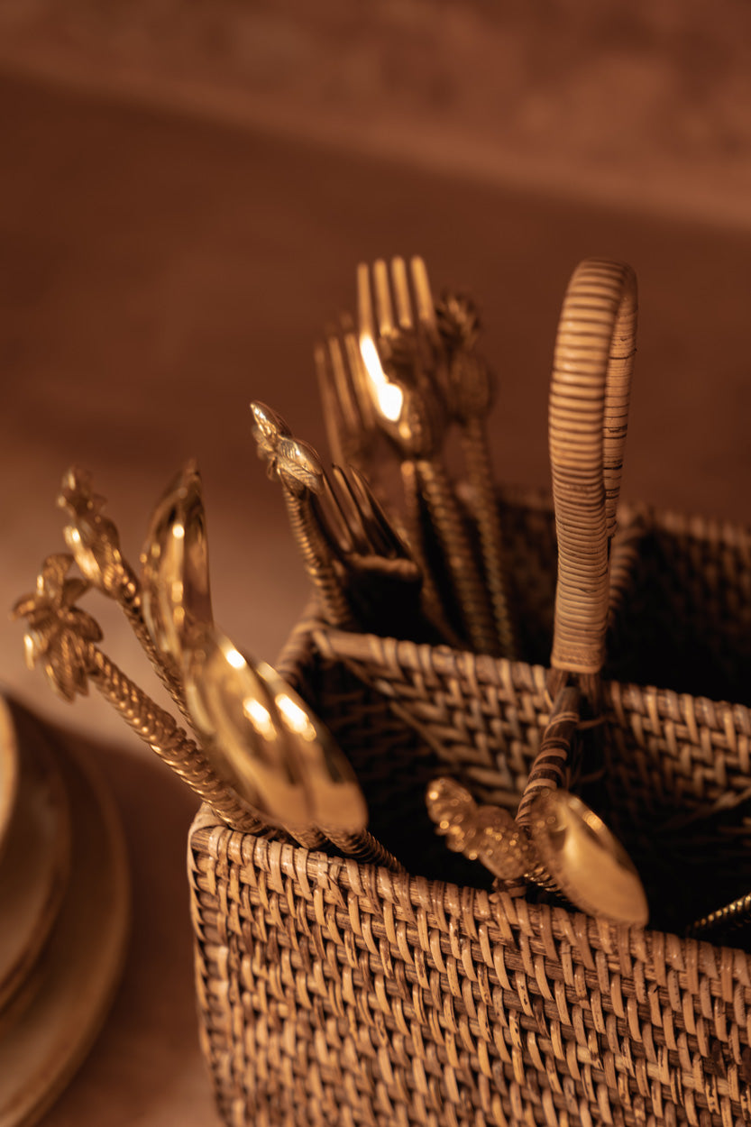 Il Portaposate in Rattan N°4 Marrone Naturale Bazar Bizar
