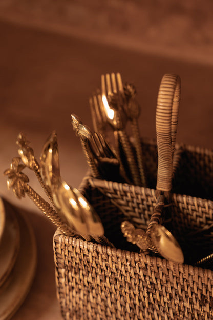 Il Portaposate in Rattan N°4 Marrone Naturale Bazar Bizar