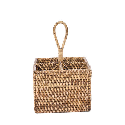 Il Portaposate in Rattan N°4 Marrone Naturale Bazar Bizar