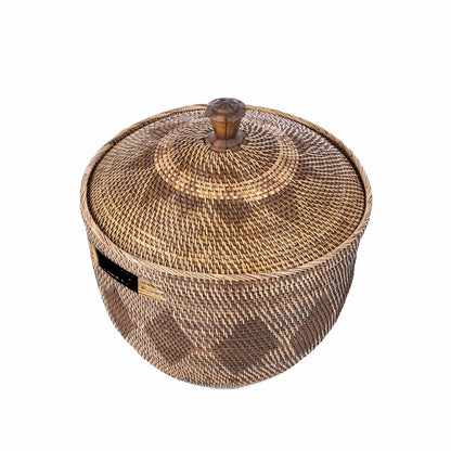 Cestino Crown Opberg Marrone Naturale Bazar Bizar